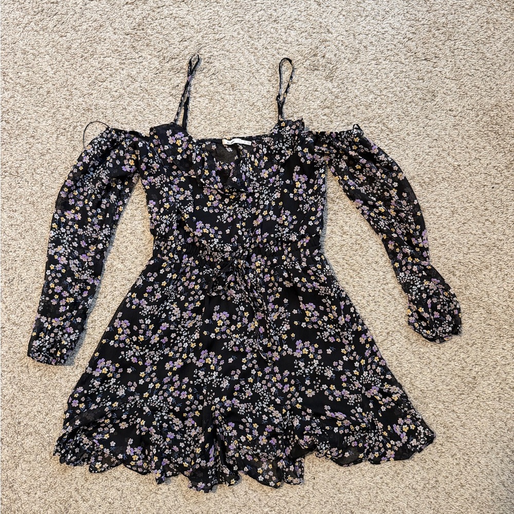 Mi Ami Floral Off-Shoulder Dress Small